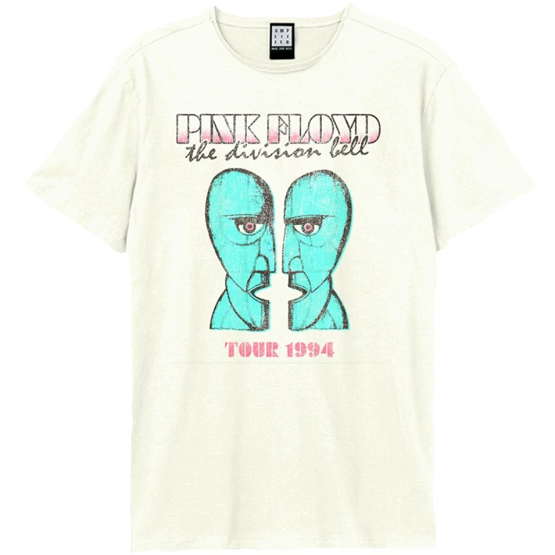 Image of Amplified Amplified Men The Division Bell Tour 1994 Pink Floyd T-Shirt in White Size: X-Small White XS Male 5063693953010