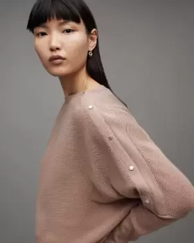 Image of AllSaints Raven Wool Cashmere Blend Jumper