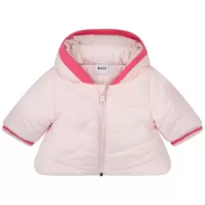 Image of Boss Logo Puffer Jacket Babies - Pink