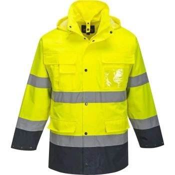 Image of Portwest - S162YNRL - sz L Hi-Vis Lite 3 in 1 Jacket - Yellow/Navy