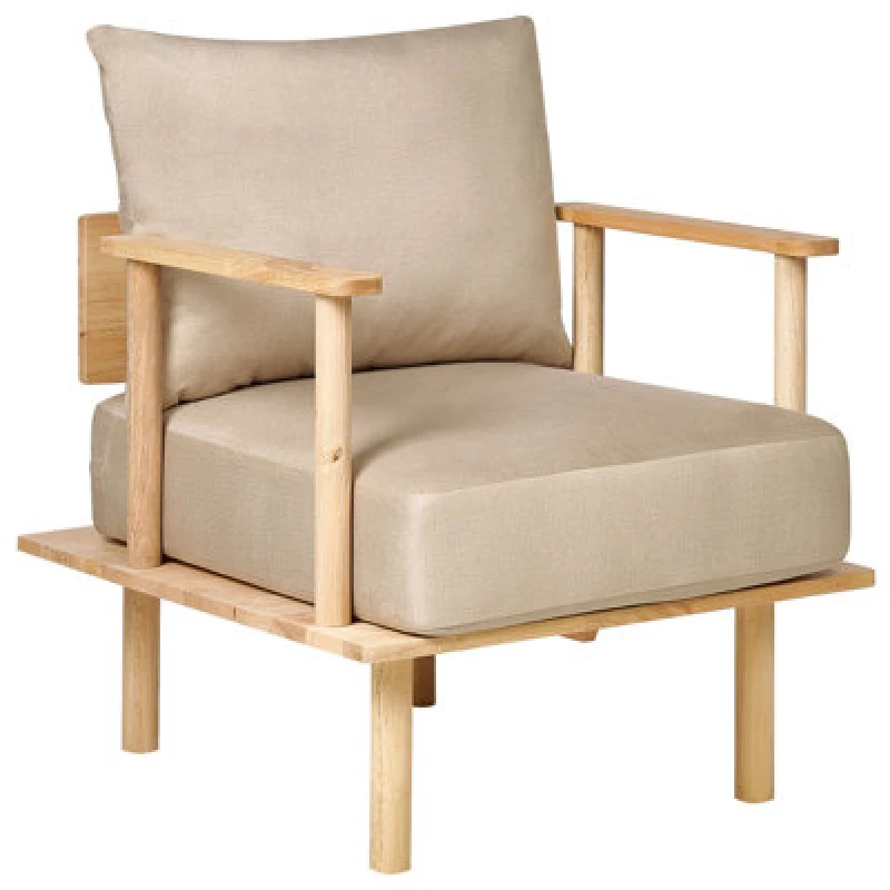 Image of Beliani Armchair Asker Fabric Sand Beige