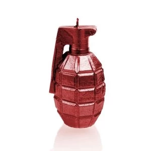 Image of Red Metallic Large Grenade Candle