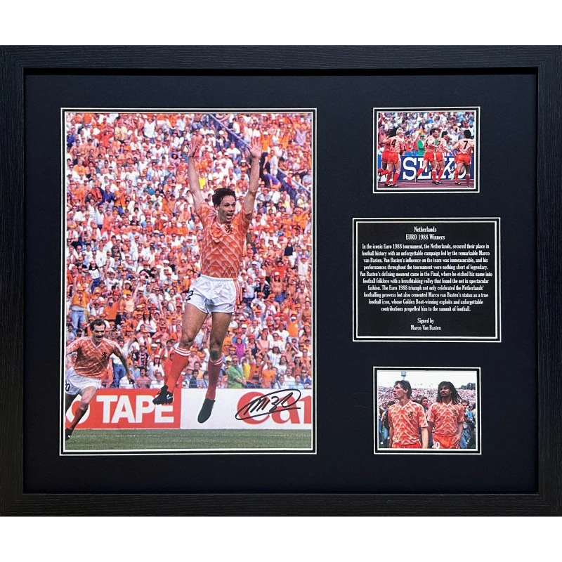 Image of AllStarSignings Ltd Marco Van Basten signed & framed Netherlands photo Orange unisex One Size