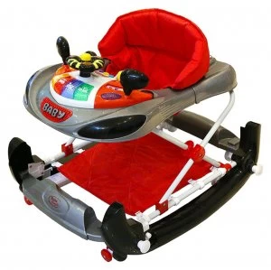 Image of Bebe Style Racing Car Walk and Rock Grey