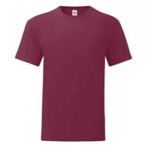 Image of Fruit Of The Loom Mens Iconic T-Shirt (S) (Burgundy)
