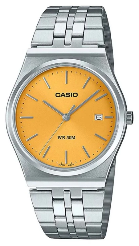 Image of Casio Vintage MTP-B145D-9AVEF Yellow Dial Bracelet Watch - W17417