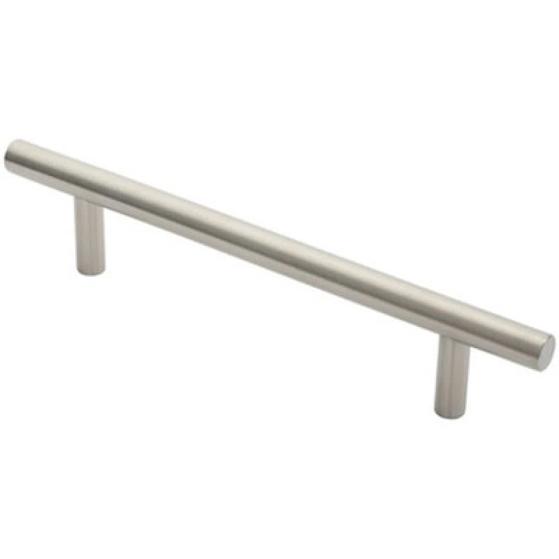 Image of Loops 19mm Straight T Bar Pull Handle 225mm Fixing Centres Satin Stainless Steel Metallics unisex