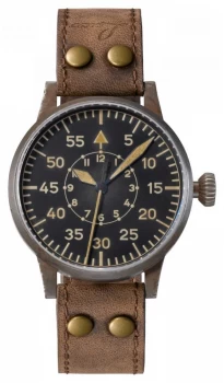 Image of Laco Leipzig Erbstuck| Pilotes Leather Hand- Watch