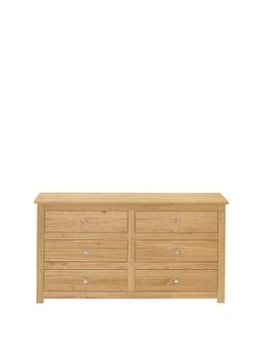 Image of Julian Bowen Radley 6 Drawer Chest - Waxed Pine
