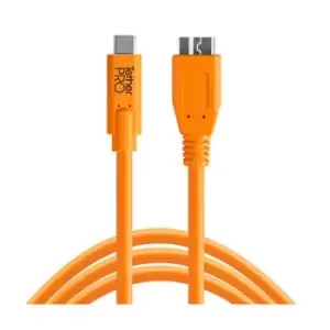 Image of TetherTools TetherPro USB-C to 3.0 Micro-B 15ft (4.6m) Orange
