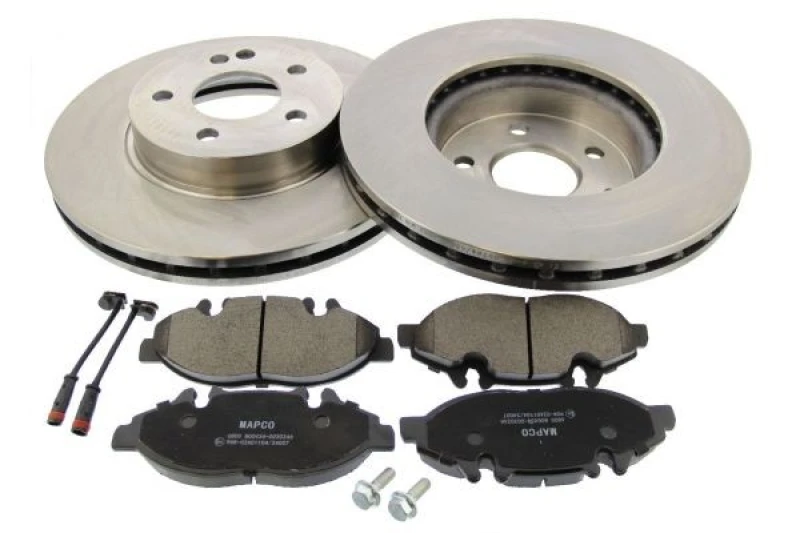 Image of MAPCO 47914 Brake disc and pads set Front Axle, Brake Disc Type: Vented, with anti-squeak plate Brake Set,disc brakes (3405)