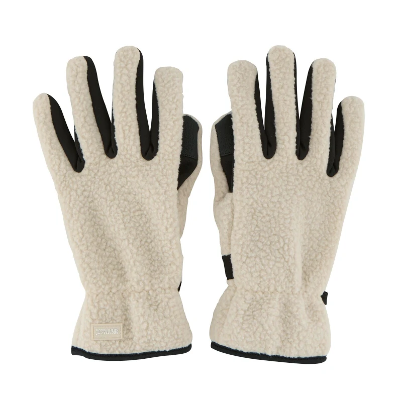 Image of Regatta Regatta Borg Touchtip Tech Gloves in Beige Size: Large/X-Large Beige L/XL Unisex 5063516140986