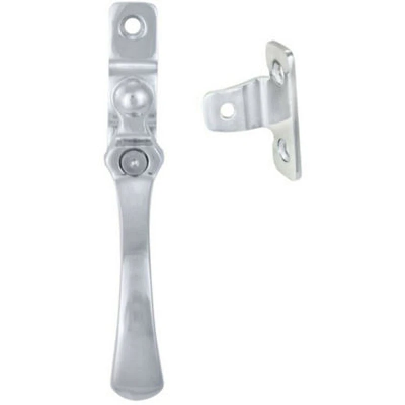 Image of Loops Lockable Victorian Casement Window Fastener 57 x 13mm Polished Chrome Multi