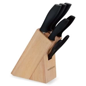 Image of Sabichi Knife Block Set 6 Piece Black