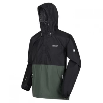 Image of Regatta Walfield Waterproof Overhead Jacket - Blk/DpForest