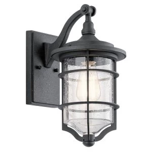 Image of 1 Light Small Outdoor Wall Lantern Black IP44, E27