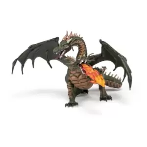Image of PAPO Fantasy World Two Headed Dragon Toy Figure, Three Years or Above, Multi-colour (36019)
