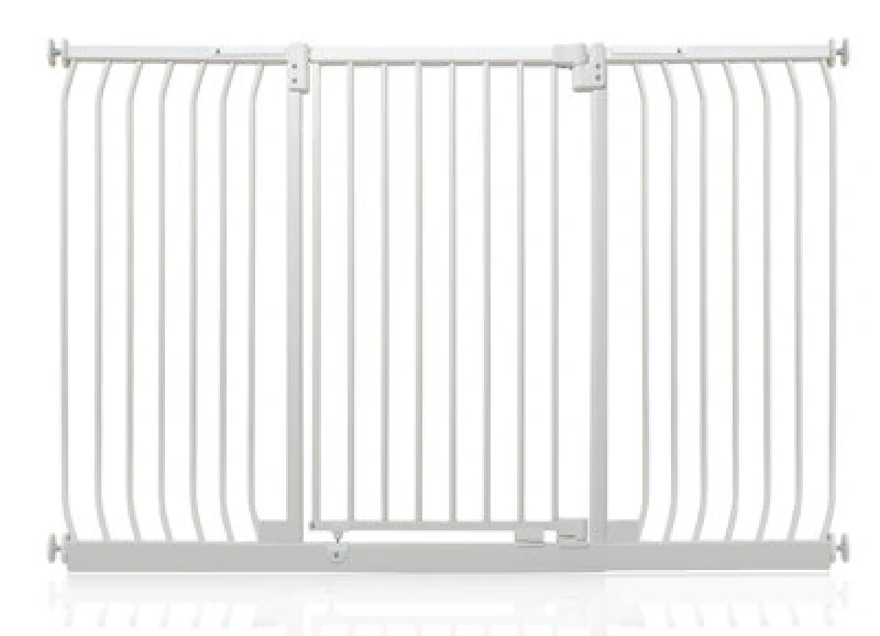 Image of Safetots Extra Tall Elite Safety Gate, 161Cm - 170Cm, Matt White, Extra Tall 96.8Cm In Height, Pressure Fit Stair Gate