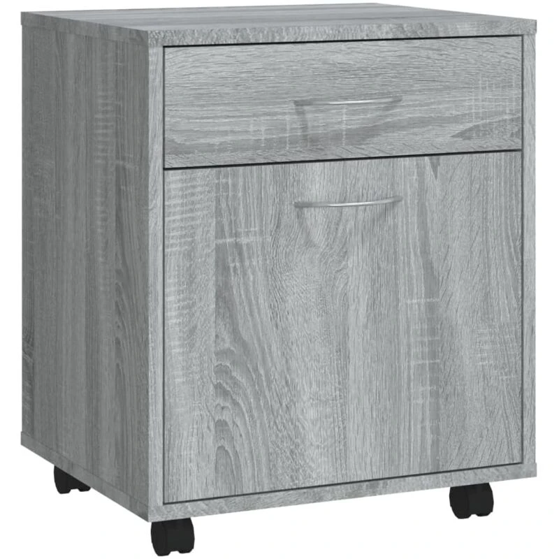Image of VIDAXL Rolling Cabinet Grey Sonoma 45x38x54cm Engineered Wood vidaXL 8720286956410