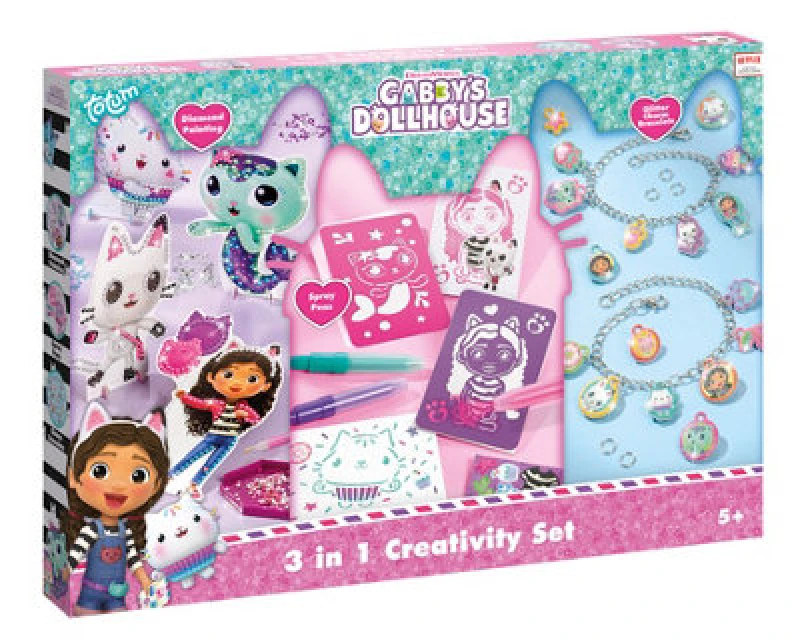 Image of Totum Gabby's Dollhouse 2 in 1 Creativity Set Multi female
