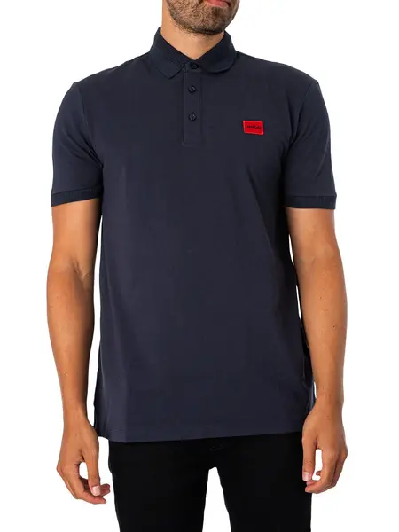 Image of HUGO Dereso232 Slim Polo Shirt Dark Blue M