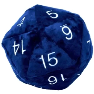 Image of Jumbo D20 Novelty Dice Plush (Blue with Silver Numbering)