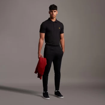 Image of Mens Side Tape Trackies - True Black - L