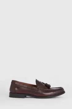 Image of Dark Brown 1904 Leather Tassel Penny Loafers