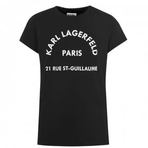 Image of KARL LAGERFELD Junior Boys Short Sleeve T Shirt - Black 09B