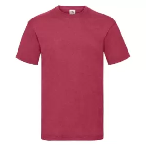 Image of Fruit Of The Loom Mens Valueweight Short Sleeve T-Shirt (3XL) (Vintage Heather Red)