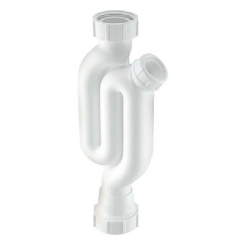 Image of McAlpine X10A 75mm Water Seal Straight Through Trap with Multifit Outlet and Two Cleaning Eyes White