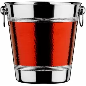 Image of Hammered Red Band Champagne/Wine Bucket - Premier Housewares