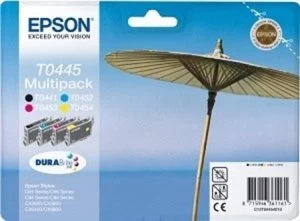 Image of Epson Parasol T0445 Black and Tri Colour Ink Cartridge