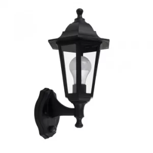 Image of Mayfair IP44 Outdoor Lantern with Dusk 'til Dawn Sensor in Black