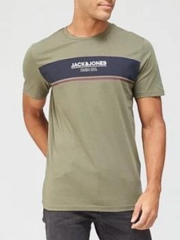 Image of Jack & Jones Shaker Logo T-Shirt - Green