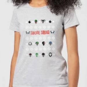 Image of DC Suicide Squad Womens Christmas T-Shirt - Grey - L