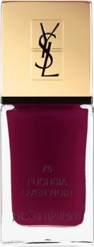 Image of Yves Saint Laurent La Laque Couture Nail Polish Shade 75 Fuchsia Over Noir 10ml