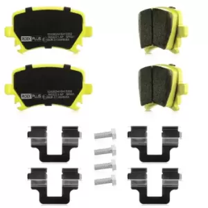 Image of RIDEX PLUS Brake pad set VW,AUDI,SKODA 402B1400P 1K0698451B,1K0698451E,1K0698451K 1TD698451,L8E0698451J,1TD698451,1K0698451G,1K0698451K,1K0698451P