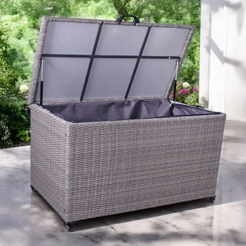 Image of Royalcraft Charcoal Kd Weave Cushion Storage Box 645L