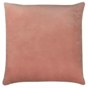 Image of Tanda Velvet Cushion Pink/Ochre