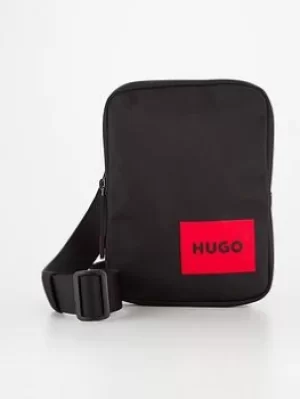 Image of Hugo Ethon Red Patch Logo Cross Body Bag