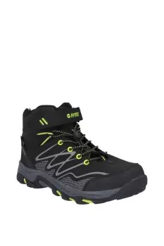 Image of Hi Tec Blackout Mid Boots Male Black/Lime UK Size 4
