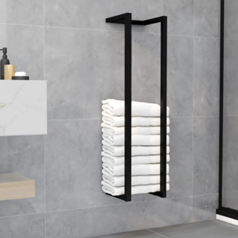 Image of VIDAXL Towel Rack Black 25x20x95cm Iron vidaXL 8720286204375