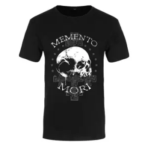 Image of Grindstore Mens Memento Mori Premium T-Shirt (Medium (38-40in)) (Black)