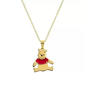 Image of Disney Winnie The Pooh Sterling Silver Gold Plated Necklace C903004YL-P