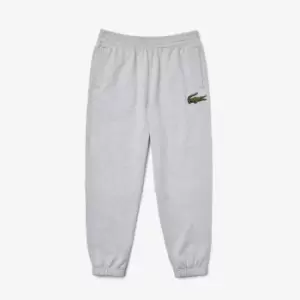 Image of Lacoste Unisex Organic Cotton Fleece Trackpants Size 4 - M Grey Chine
