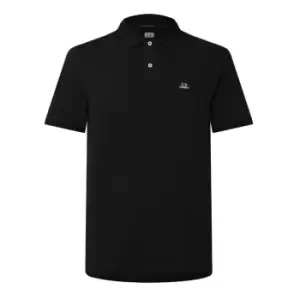Image of CP COMPANY Short Sleeve Polo Shirt - Black