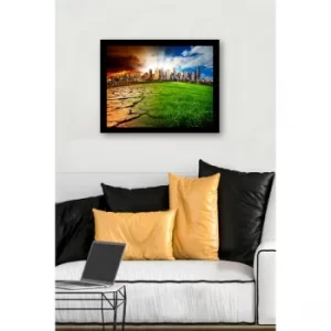 Image of SC1230 Multicolor Decorative Framed MDF Painting