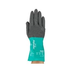 Image of Ansell AlphaTec 15 Gauge Size 10 Chemical Resitant Gloves GreyGreen
