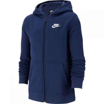 Image of Nike Kids Nsw Hoodie Full Zip Club - Navy